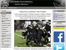 Tablet Screenshot of lakeshoretitanfootball.com